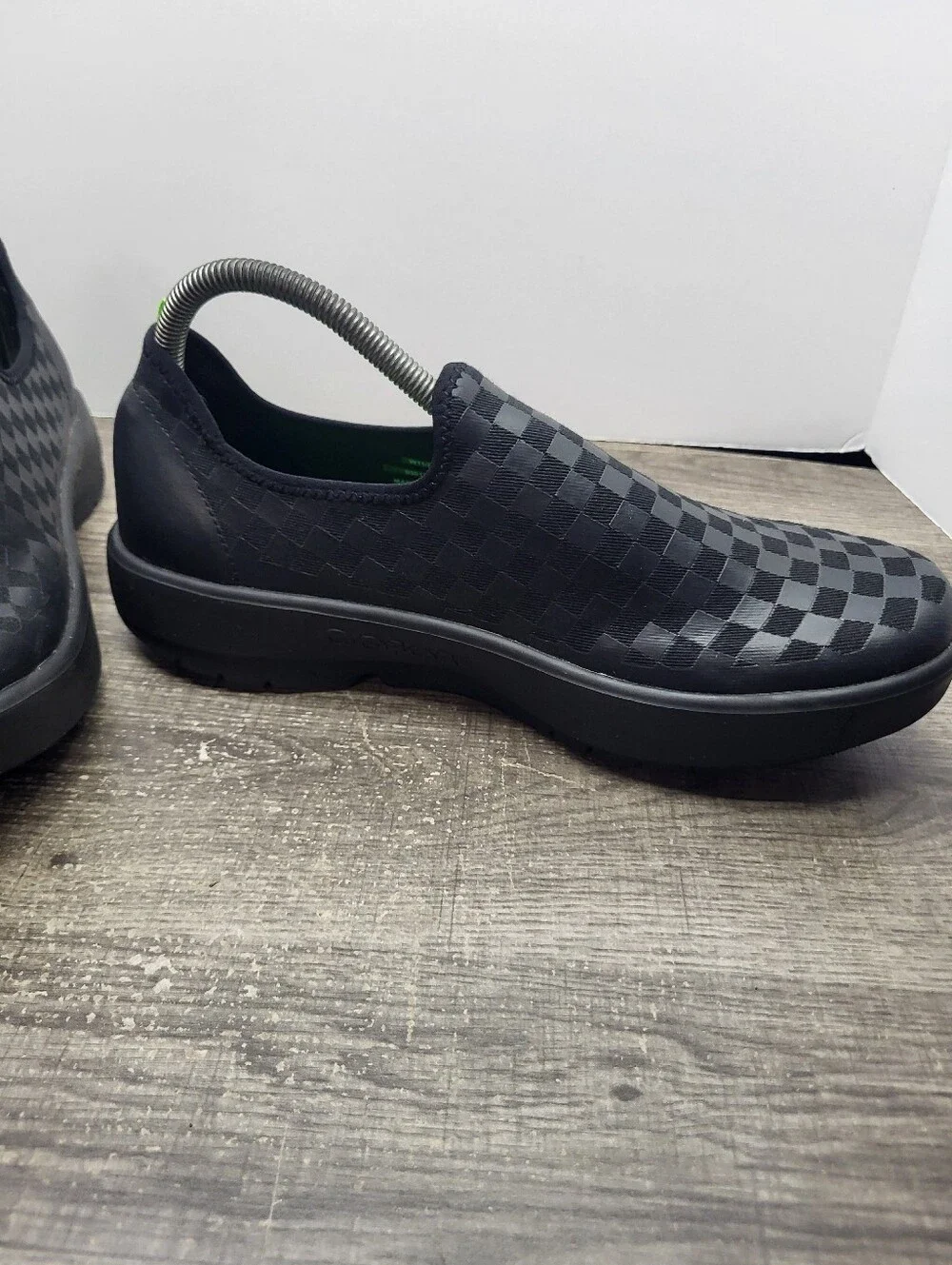 Oofos Oomg Eezee Low Checkered Shoe Sneakers Black Women's Size 11